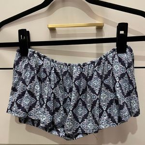 Patterned Crop Tube Top with Elastic and back detail Size S/M